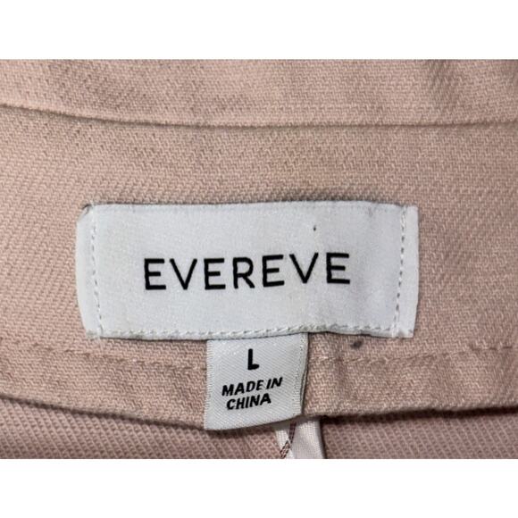 Evereve Blush Pink Lenox Blazer Sz L Double Breasted Cotton Jacket - Picture 9 of 11